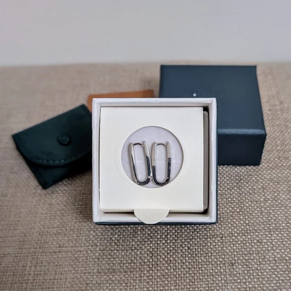 Aurate Silver Hoop Earrings - Picture 1 of 4